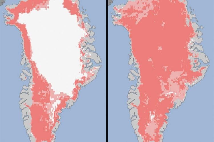 Imágenes de Groenlandia de la NASA.