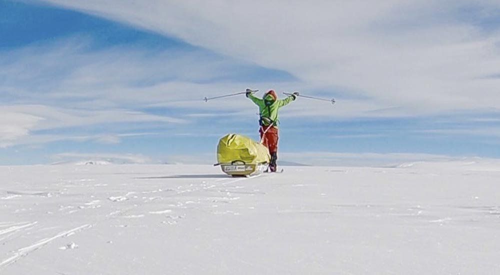 Colin OBrady atraviesa la Antártida. /Foto:Colin OBrady/AP