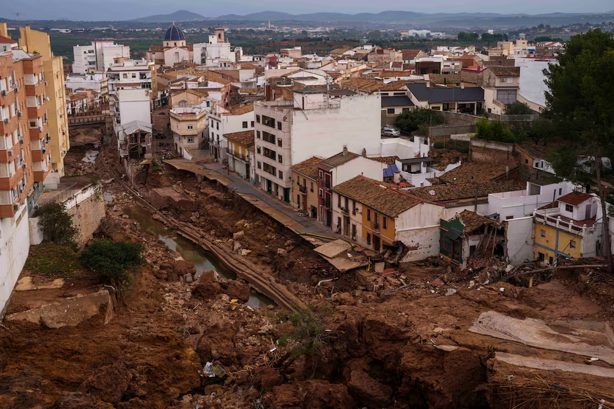 Vista general de una zona afectada por las inundaciones en Chiva, Valencia. Vista general de una zona afectada por las inundaciones en Chiva, Valencia.