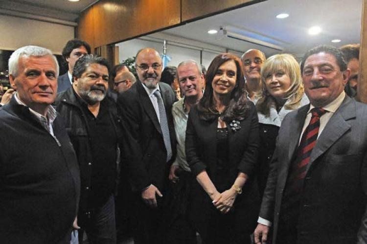 Cristina y la CGT Balcarce en la reunión del Consejo del Salario