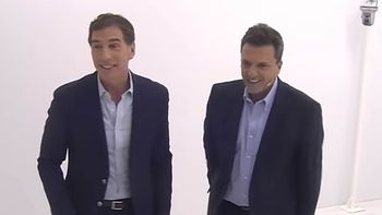 Diego Santilli y Sergio Massa, cuando compartieron unprograma de TV de entrevistas por telef.. (Foto: Imagen de TV) Diego Santilli y Sergio Massa, cuando compartieron unprograma de TV de entrevistas por telef.. (Foto: Imagen de TV)