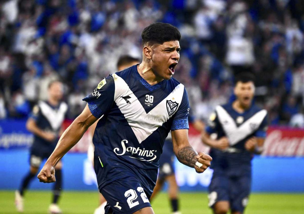 Gol de Vélez Sarfield. FOTO NA: JUAN FOGLIA. Gol de Vélez Sarfield. FOTO NA: JUAN FOGLIA.