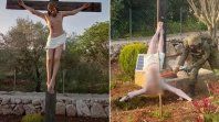 Un soldado de Israel vanzalizó una estatua de Jesús en el Líbano. Un soldado de Israel vanzalizó una estatua de Jesús en el Líbano.