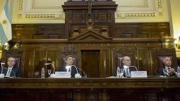 Los integrantes de la Corte Suprema de la Nación.&nbsp;