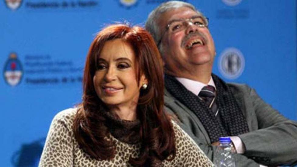Cristina junto a De Vido.