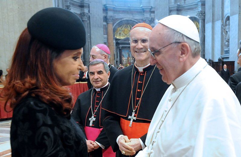 Cristina Fernández con el Papa Francisco en el Vaticano (Foto: Noticias Argentinas)