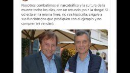 altText(Grabois a Macri: “Exigale (sic) a sus funcionarios no compren ni vendan drogas”)}