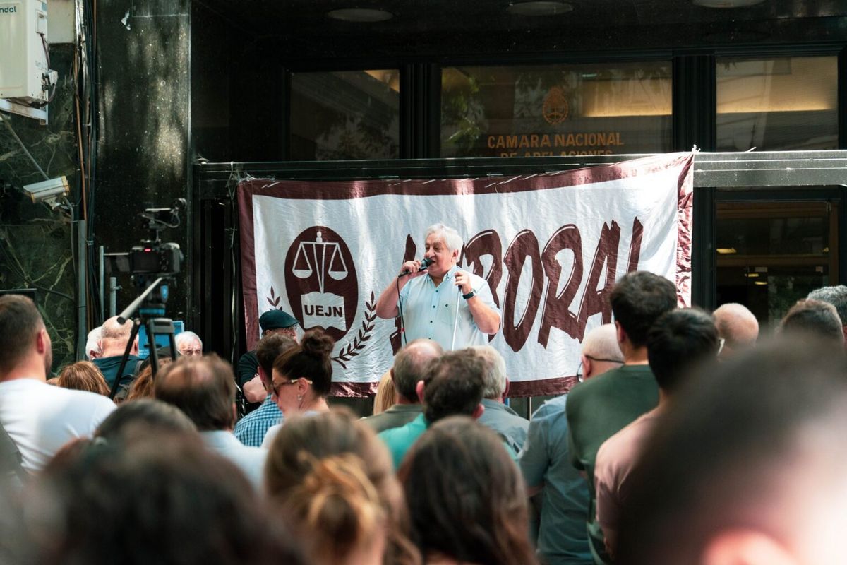 Los trabajadores judiciales del gremio que conduce el cegetista Julio Piumato.