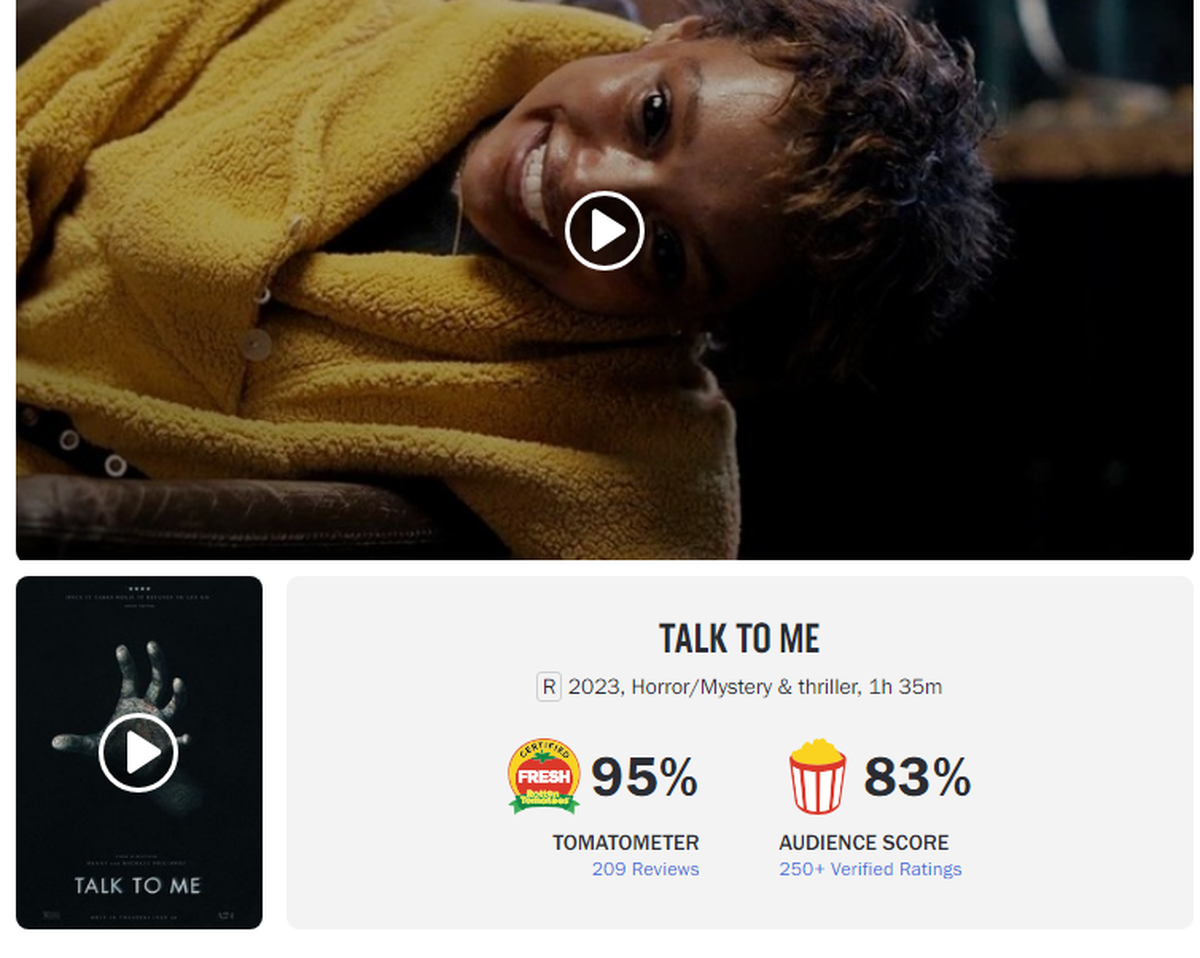 95% para los críticos profesionales y 83% de aprobación. 95% para los críticos profesionales y 83% de aprobación. 