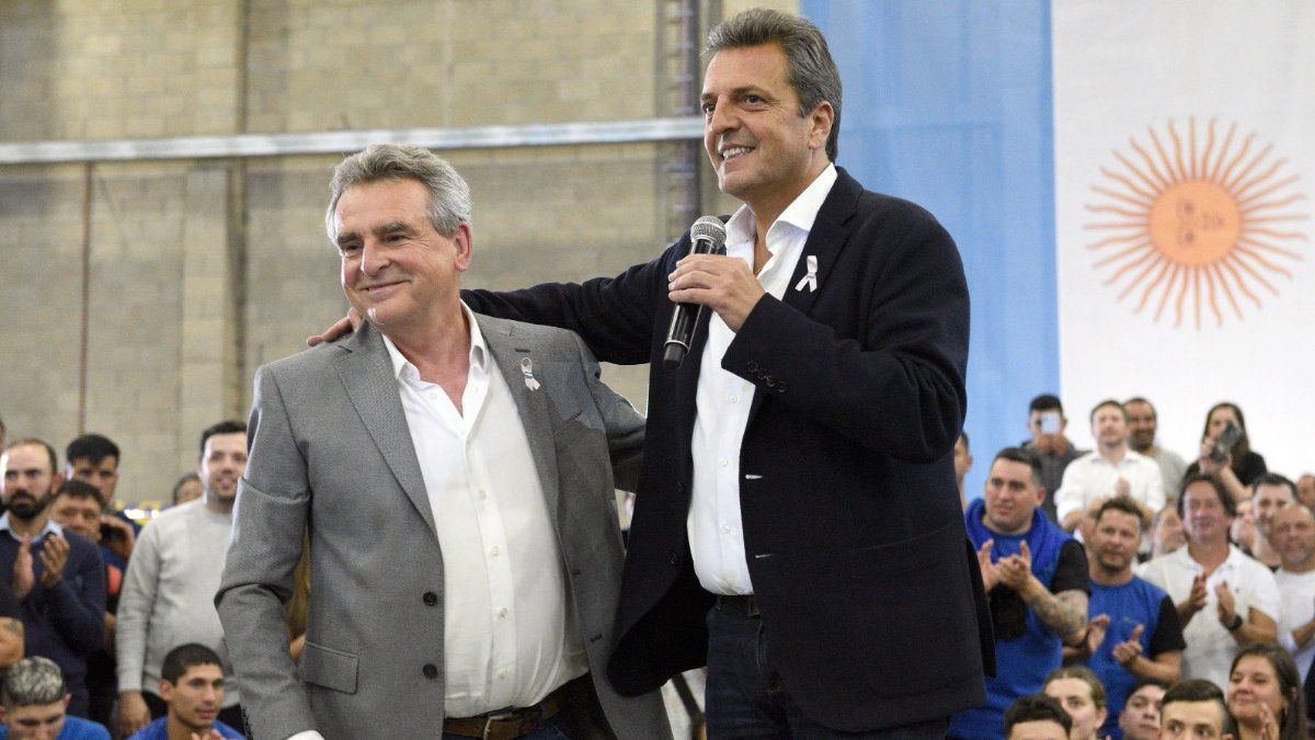 Agustín Rossi y Sergio Massa, la fórmula presidencial de UxP.