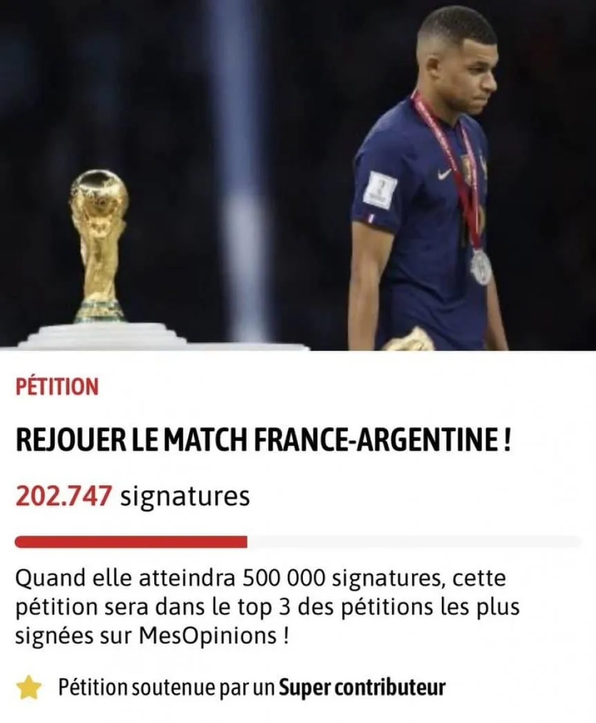 La campaña francesa para volver a jugar la final. 