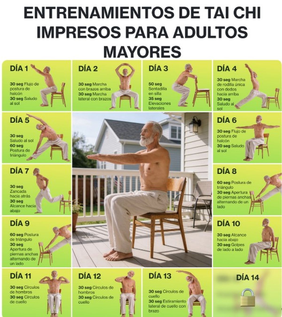 Sentadillas y ejercicios que hacen hincapié en las rodillas integran las rutinas del Taichi en la silla que se promociona profusamente. Sentadillas y ejercicios que hacen hincapié en las rodillas integran las rutinas del Taichi en la silla que se promociona profusamente.