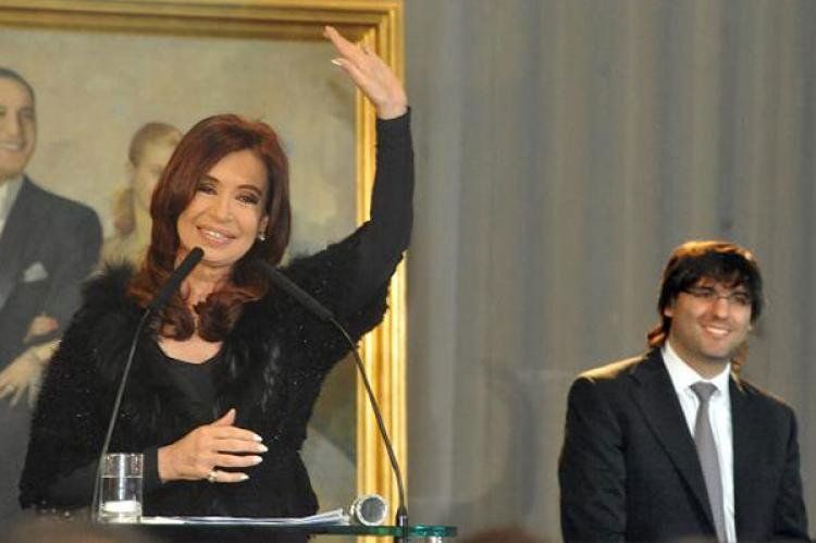Cristina Fernández con Diego Bossio, el titular de la ANSES.