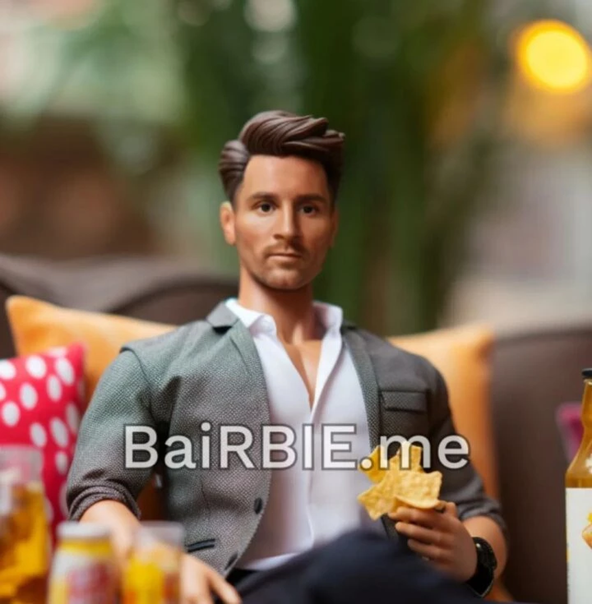 Lionel Messi como Ken según la app BaiRBIE Lionel Messi como Ken según la app BaiRBIE