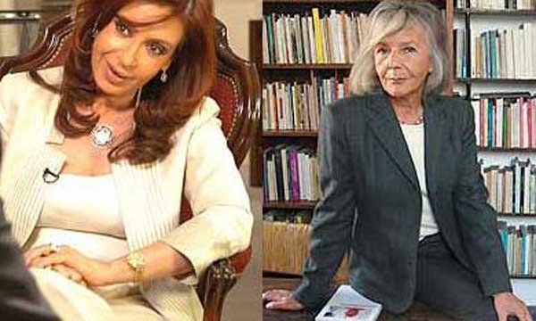 Cristina Fernández y Beatriz Sarlo.