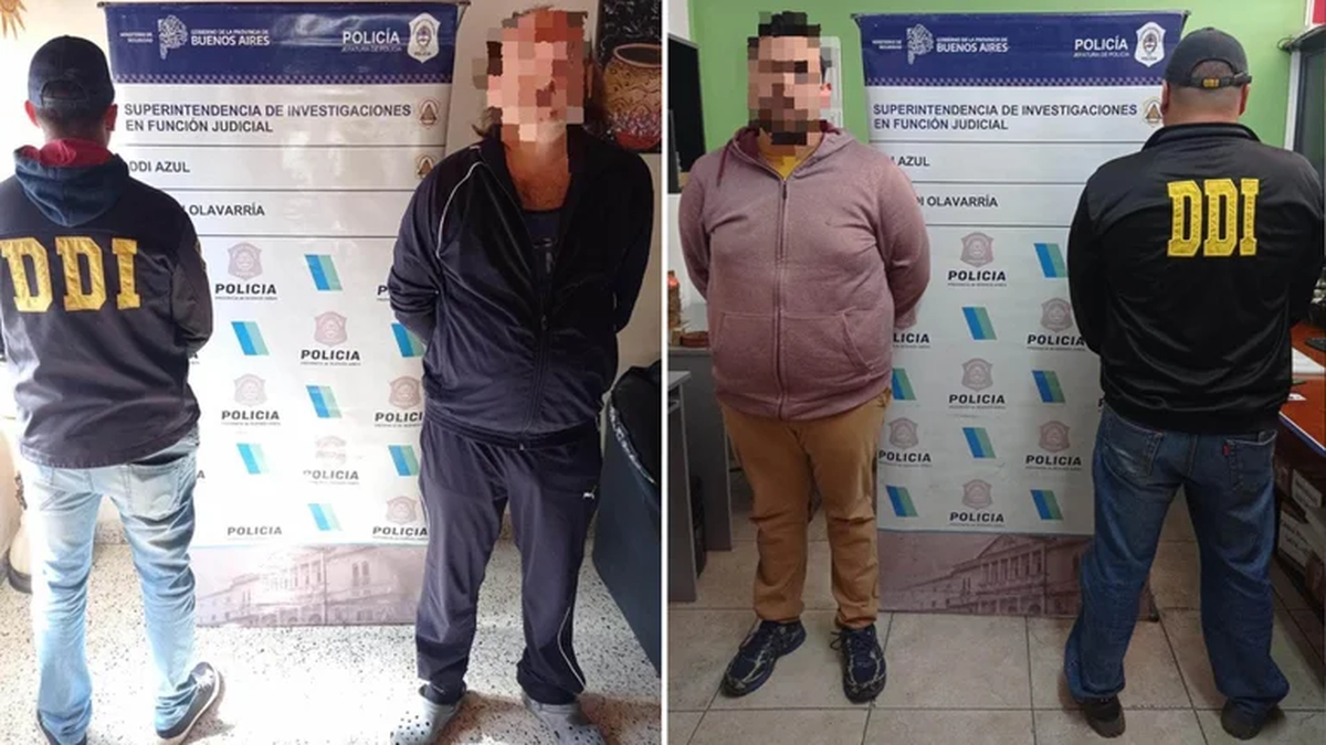 Germán Nasello (57) y Pablo Huertas (36), ambos detenidos en Olavarría por distribuir imágenes de abusos sexuales infantiles