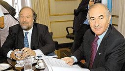 Chrystian Colombo con Fernando de la Rúa en los tiempos de la Alianza.