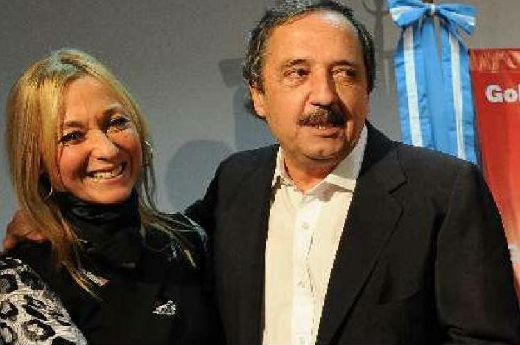 Mónica López junto a Ricardo Alfonsín durante el apogeo de UDeSo en 2011. Foto: Raul Ferrari/Télam.