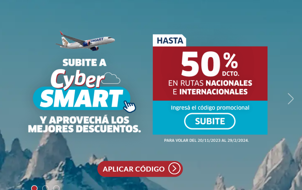 El CyberMonday 2023 llegó a las aerolíneas que vuelan en Argentina con descuentos increíbles. El CyberMonday 2023 llegó a las aerolíneas que vuelan en Argentina con descuentos increíbles.