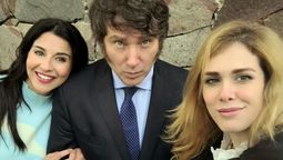 Lilia Lemoine junto a Javier Milei y Marcela Pagano.