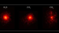 3I/ATLAS observado con el instrumento MIRI, junto con contornos que ilustran la ubicación de los gases. Imagen: NASA, ESA, CSA, STScI, M. Belyakov (Caltech), I. Wong (STScI), Procesamiento de imágenes: A. Pagan (STScI) 3I/ATLAS observado con el instrumento MIRI, junto con contornos que ilustran la ubicación de los gases. Imagen: NASA, ESA, CSA, STScI, M. Belyakov (Caltech), I. Wong (STScI), Procesamiento de imágenes: A. Pagan (STScI)