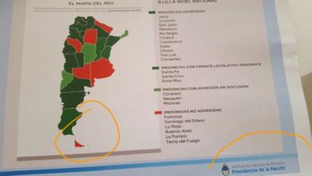 Presidencia difundió un mapa sin Malvinas y enfureció a la oposición: 