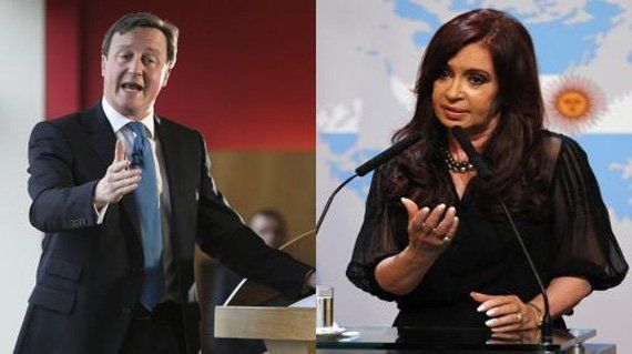 David Cameron vs. Cristina Fernández de Kirchner.