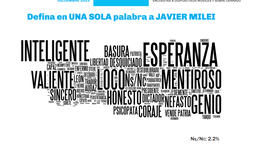 Una encuesta reveló cómo define la gente a Milei: basura, loco, genio e inteligente, están entre las palabras.