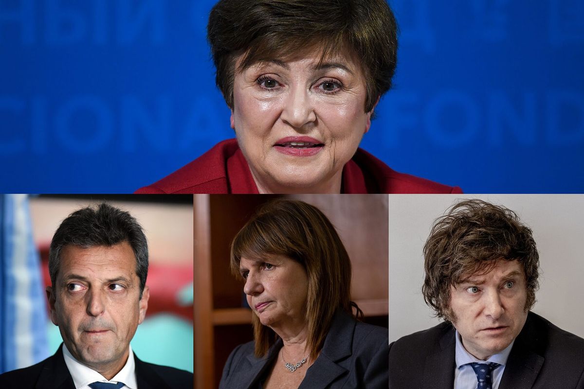 Bloomberg sobre Kristalina Georgieva, Sergio Massa, Patricia Bullrich y Javier Milei.