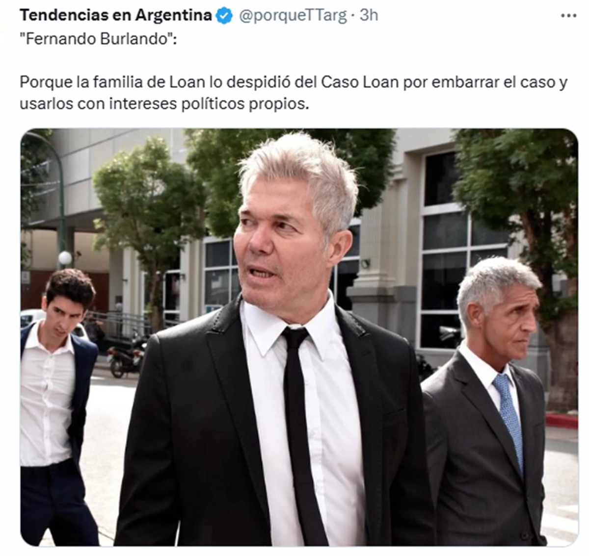 Fernando Burlando, separado del caso Loan en Corrientes Fernando Burlando, separado del caso Loan en Corrientes