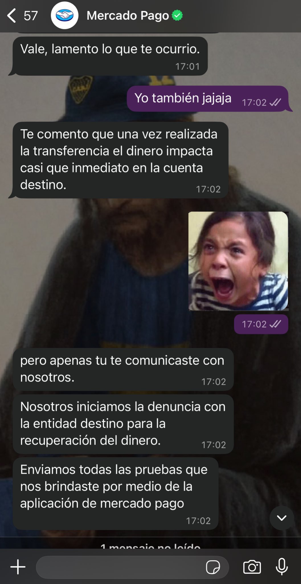 Tras transferir una seña vía Mercado Pago, los estafadores borraron los mensajes y la plataforma no pudo revertir el pago. Tras transferir una seña vía Mercado Pago, los estafadores borraron los mensajes y la plataforma no pudo revertir el pago.