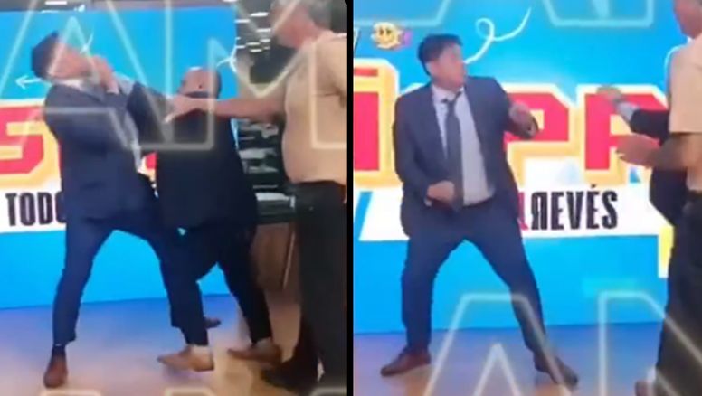 Tensión y golpes en Net TV: Diego Suárez y Fito Baqué se pelearon en pleno corte