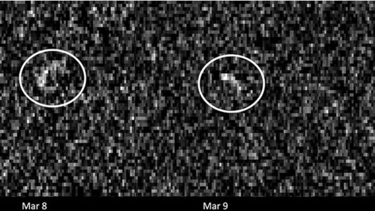 Imágenes de asteroide Apophis captadas en marzo de 2021. Imagen: NASA/JPL-Caltech y NSF/AUI/GBO Imágenes de asteroide Apophis captadas en marzo de 2021. Imagen: NASA/JPL-Caltech y NSF/AUI/GBO