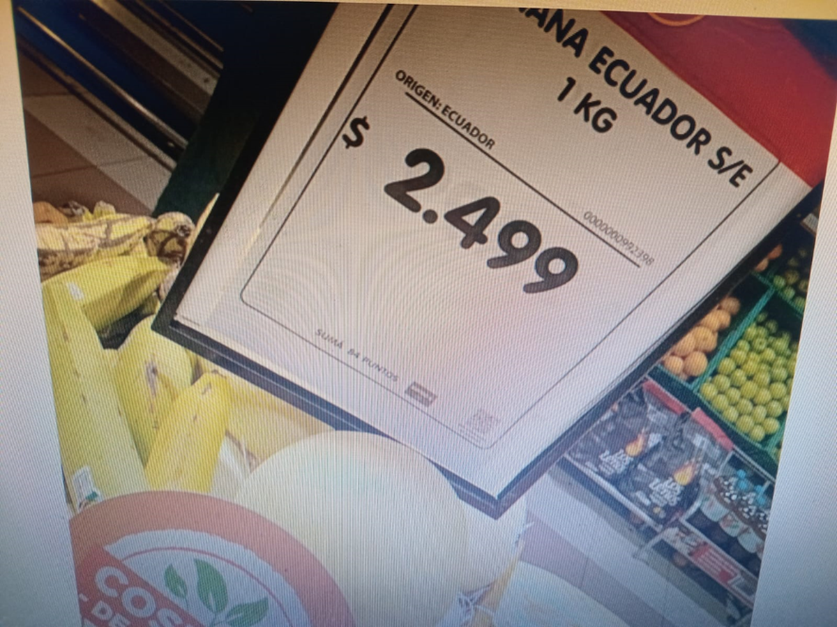 U$S 2,5 el precio de cada kilo de banana al cambio oficial en Argentina