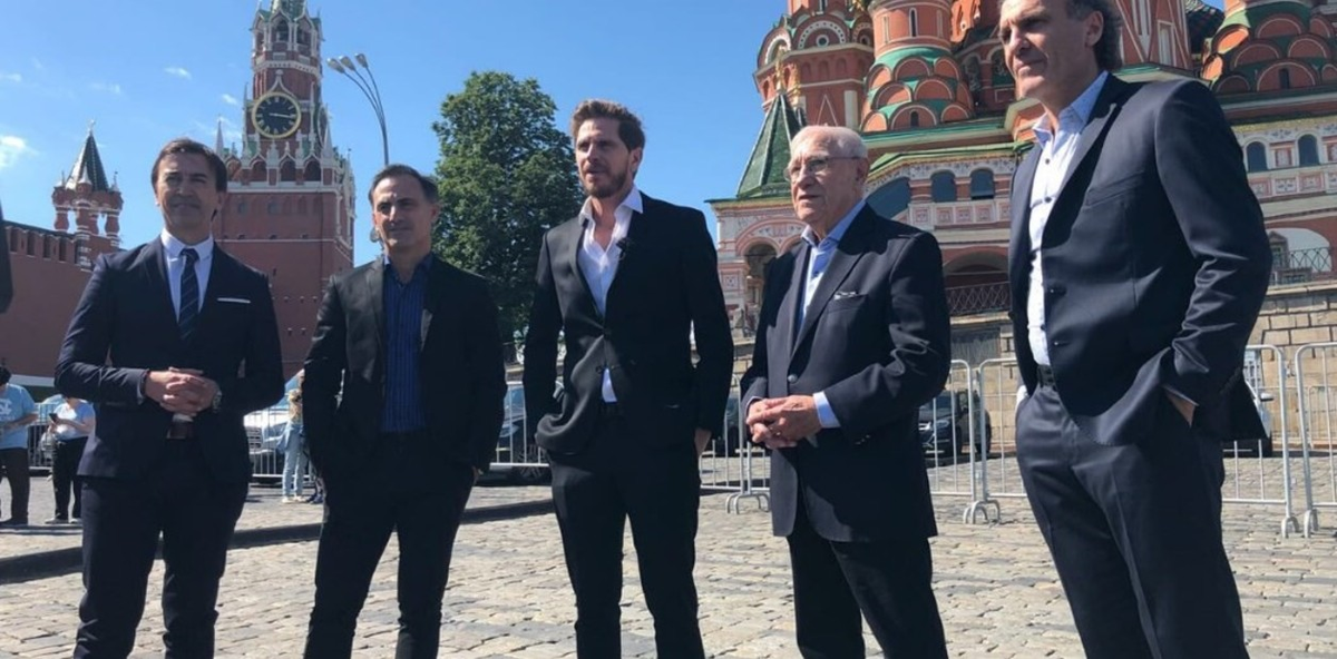 Miembros de la delegación de TV Pública en Rusia.