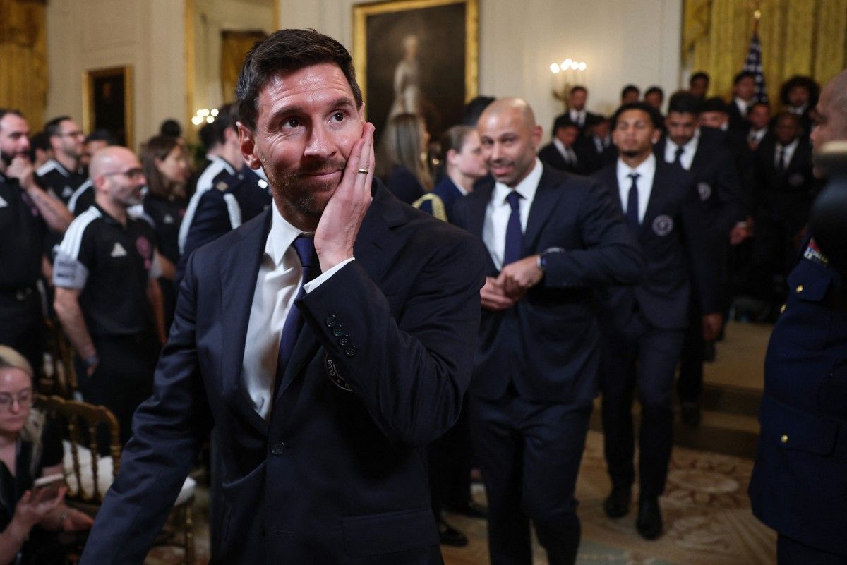 Lionel Messi del Inter Miami CF sale de un evento en el Salón Este de la Casa Blanca, celebrado en Washington, D.C., el 05/03/2026. Lionel Messi del Inter Miami CF sale de un evento en el Salón Este de la Casa Blanca, celebrado en Washington, D.C., el 05/03/2026.