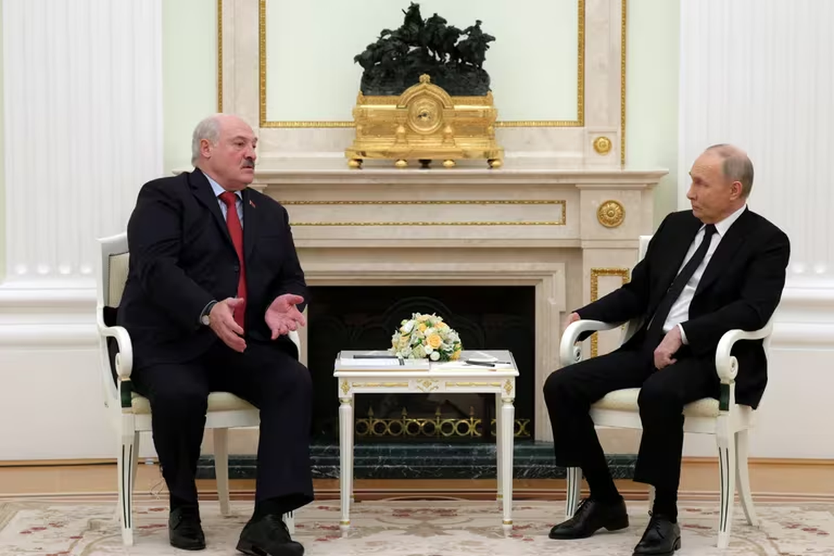 Lukashenko y Putin en Moscú. Lukashenko y Putin en Moscú.