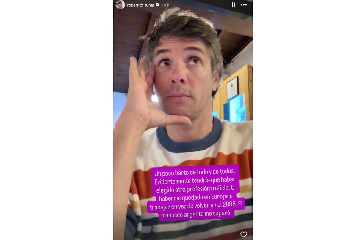 Roberto Funes Ugarte usó las redes para lanzar un contundente mensaje. Roberto Funes Ugarte usó las redes para lanzar un contundente mensaje.