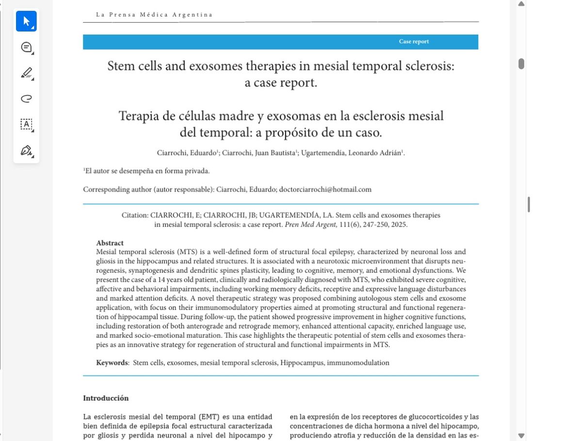 Portada del trabajo publicado en La Prensa Médica.