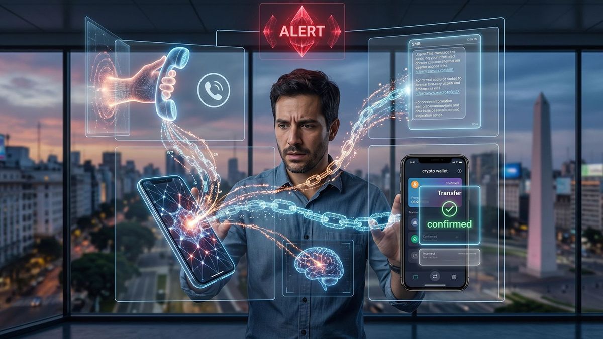 Las criptoestafas con wallets cripto crecieron en este último tiempo a través mensajes vía SMS llamadas que inducen transferencias falsas. Las criptoestafas con wallets cripto crecieron en este último tiempo a través mensajes vía SMS llamadas que inducen transferencias falsas.