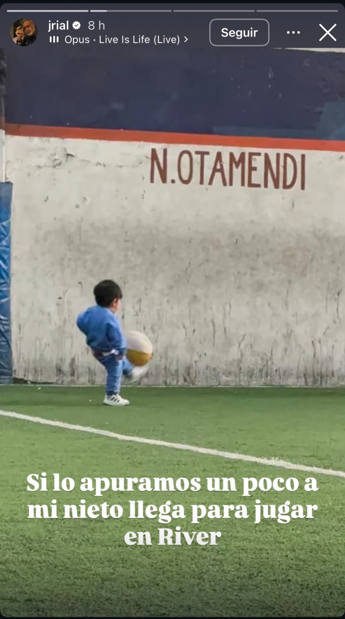 Jorge Rial comparti&oacute; una foto de su nieto. (Fuente: Instagram Jorge Rial).