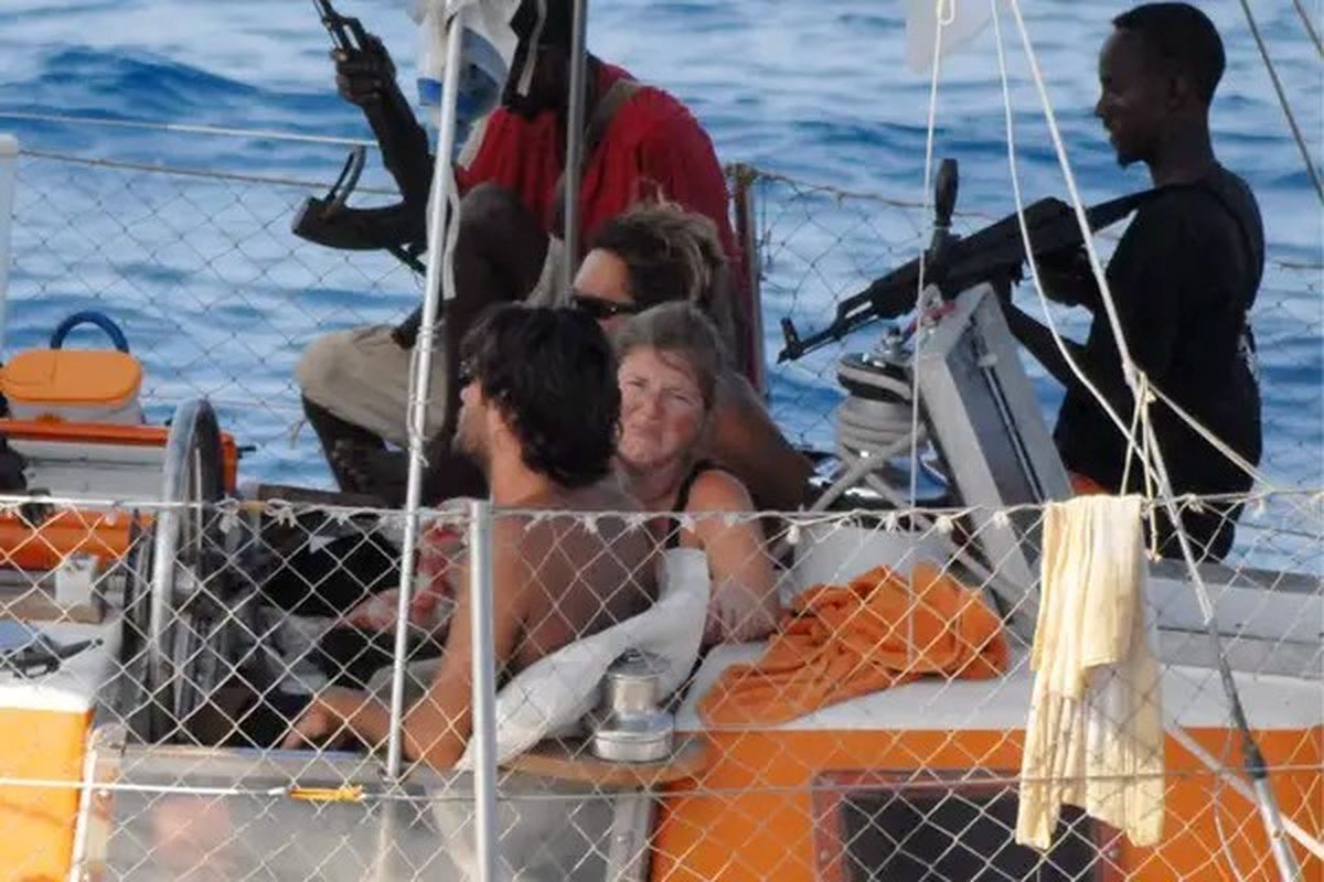Secuestro de un barco francés en aguas del océano Índico. Foto: AFP.