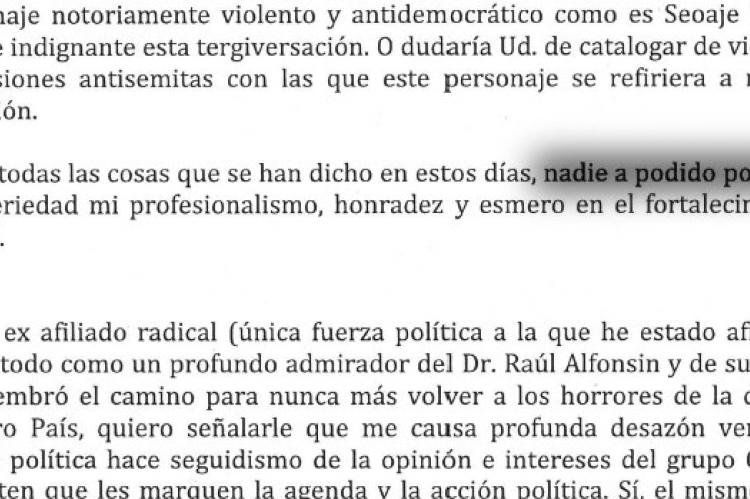 El error en la carta de Reposo. Es el único.