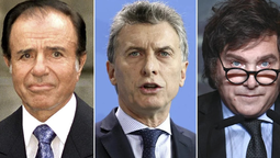 Carlos Menem, Mauricio Macri y Javier Milei