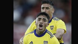 Boca Juniors ganó 1.3 y festejo de Luca Langoni.