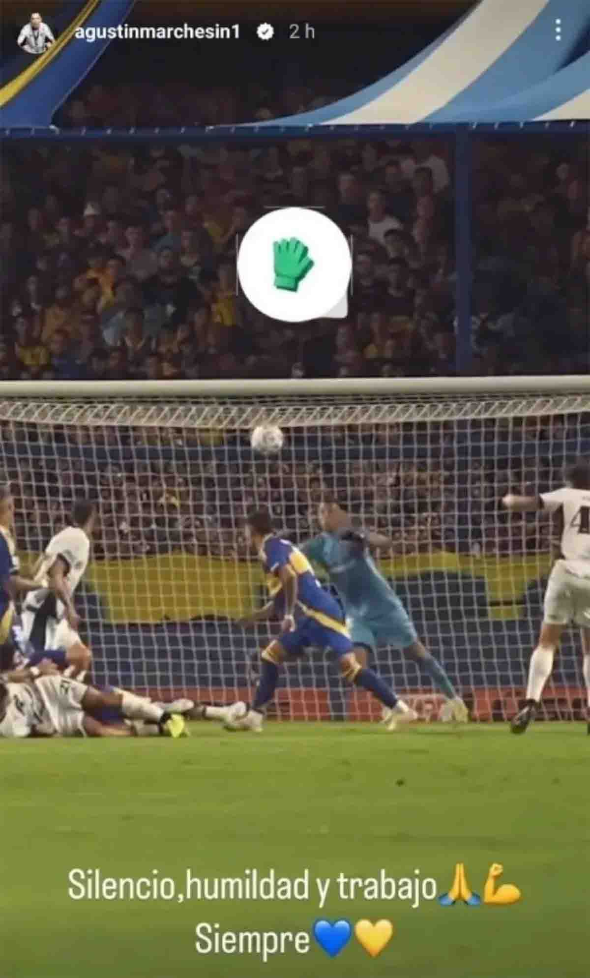 Agustín Marchesín publicó un picante posteo en sus cuentas de redes sociales por su cambio en la eliminación de Boca ante Alianza Lima en la Copa Libertadores. Agustín Marchesín publicó un picante posteo en sus cuentas de redes sociales por su cambio en la eliminación de Boca ante Alianza Lima en la Copa Libertadores.