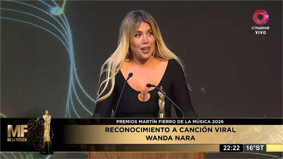 Wanda Nara recibió un reconocimiento por "Bad Bitch", agradeció a sus "colegas músicos" y provocó críticas en X. Foto: El Nueve Wanda Nara recibió un reconocimiento por "Bad Bitch", agradeció a sus "colegas músicos" y provocó críticas en X. Foto: El Nueve