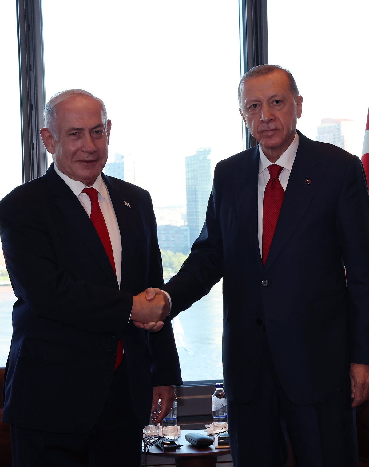 Recep Tayyip Erdogan y Benjamin Netanyahu un mes antes de la guerra. Recep Tayyip Erdogan y Benjamin Netanyahu un mes antes de la guerra. 