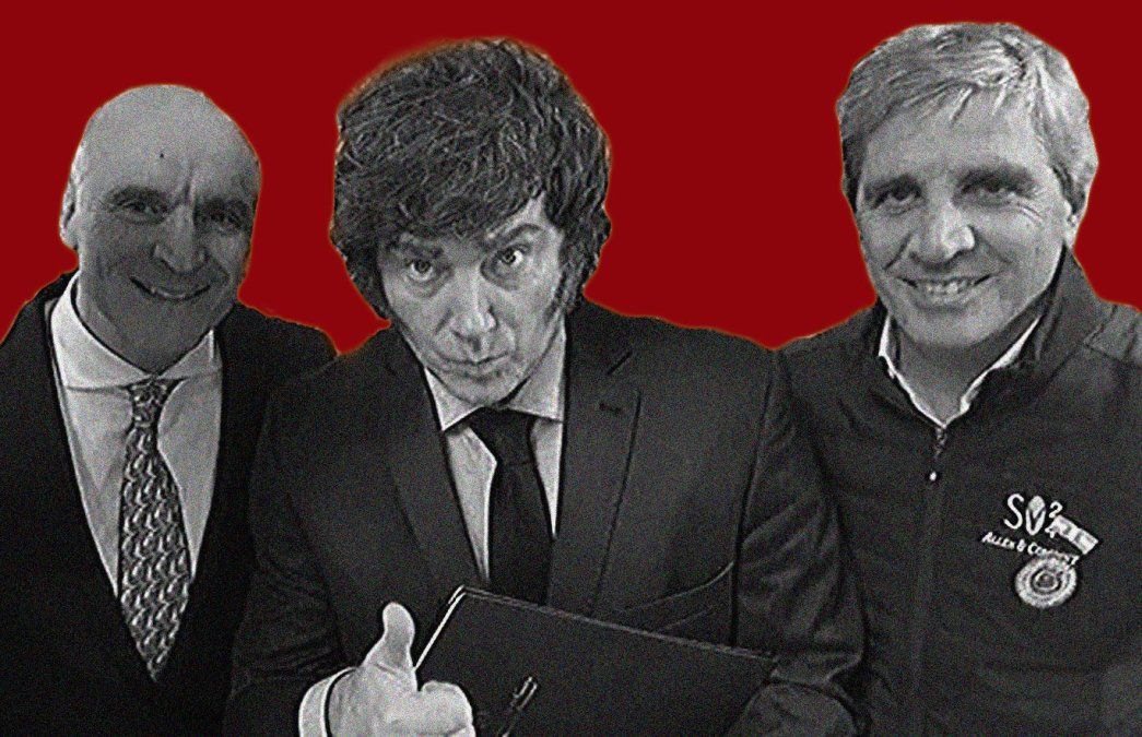 Espert, Milei y Caputo.&nbsp;