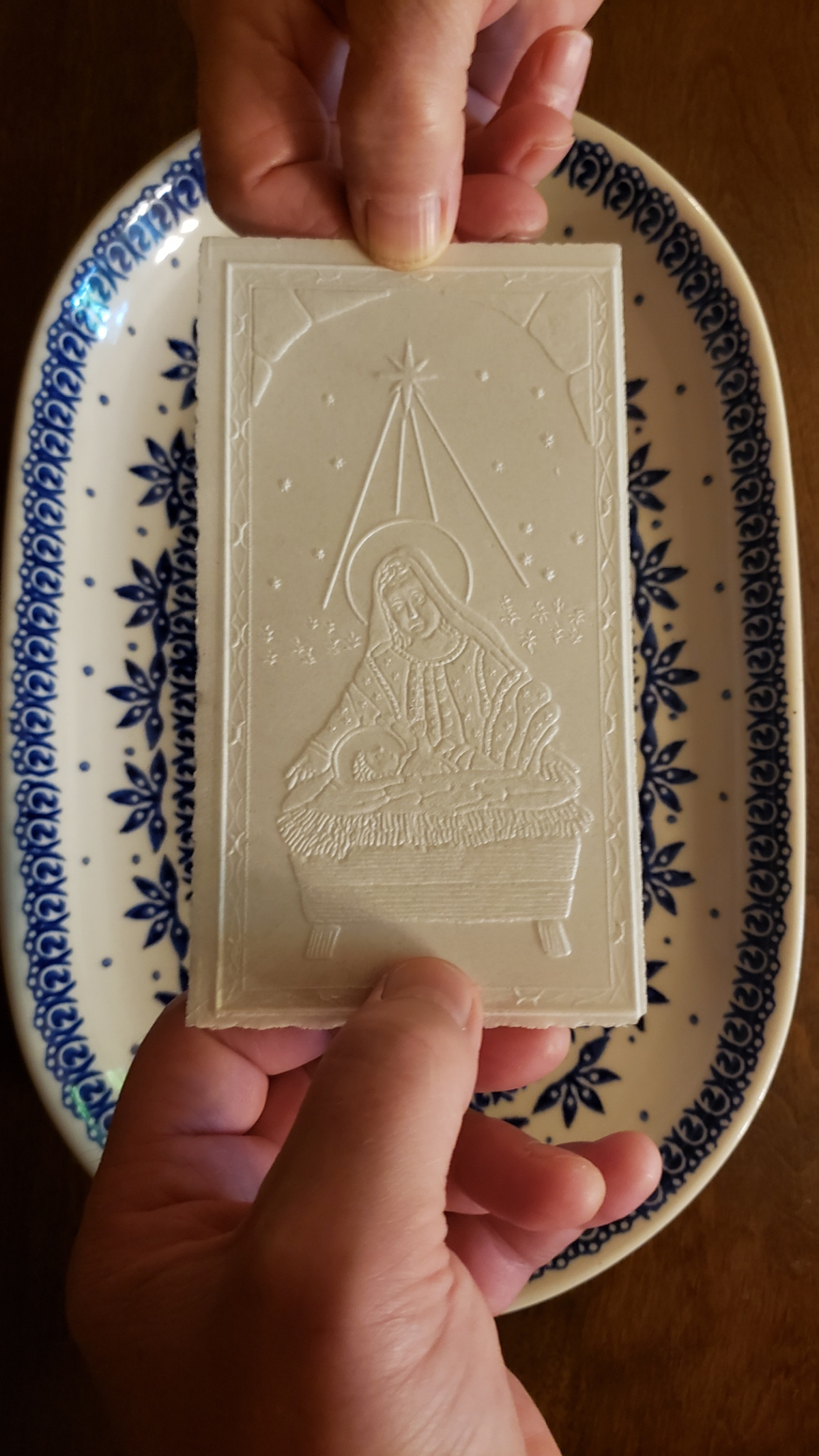 Oblea comestible Oplatek, tradición navideña de Polonia. Oblea comestible Oplatek, tradición navideña de Polonia.